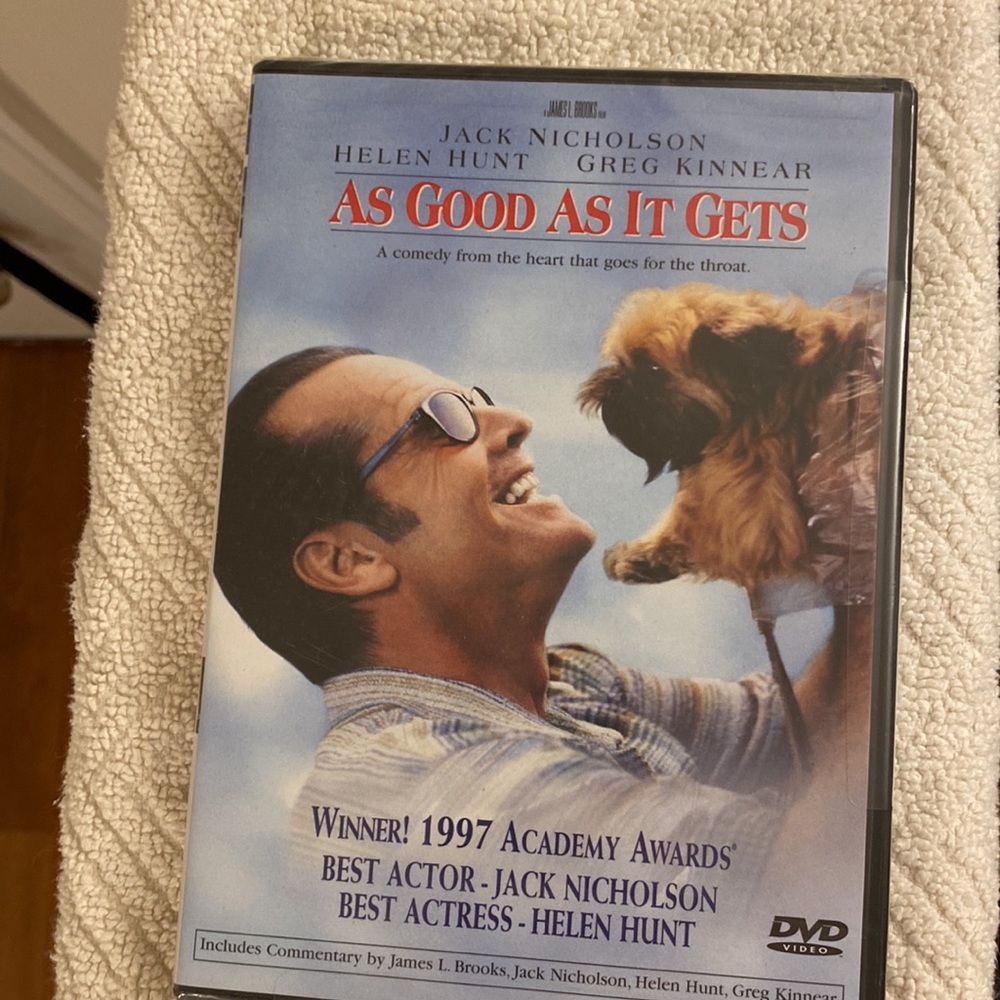 As Good As It Gets DVD Video Jack Nicholson, Helen Hunt & Greg Kinnear PG-13
